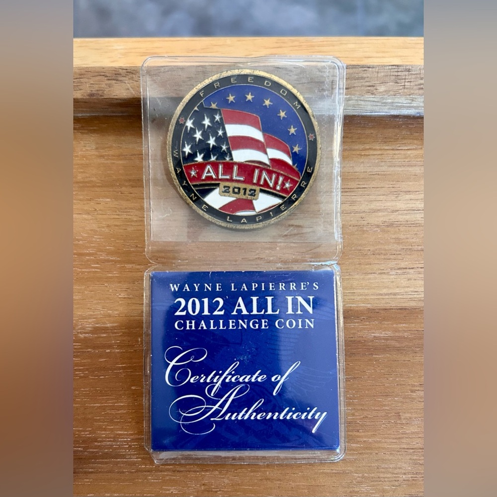 WAYNE LAPIERRE'S
2012 ALL IN CHALLENGE COIN